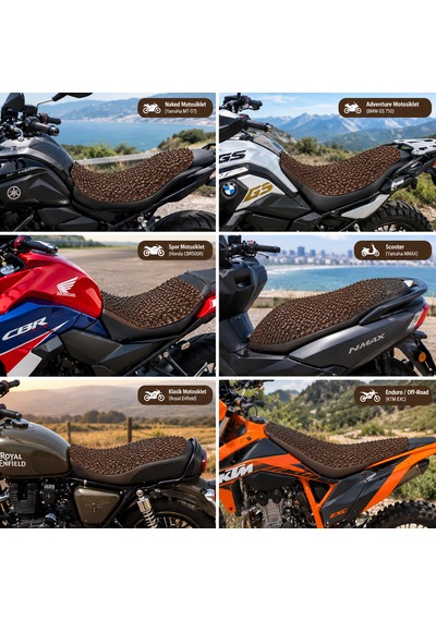 Arkado Motosiklet Sele Matı Kahverengi 10 Adet