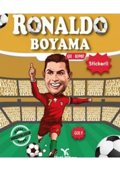 Efsane Futbolcular Boyama Kitabı Stickerlı-maskeli - Messi Ronaldo Neymar Mbappe + Telefon Standı