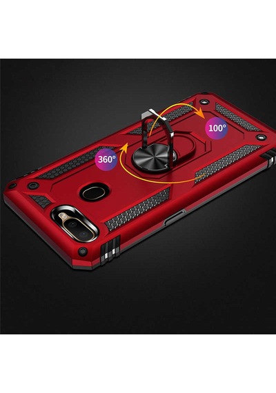 Oppo A12 Kılıf Zore Vega Kapak Kırmızı