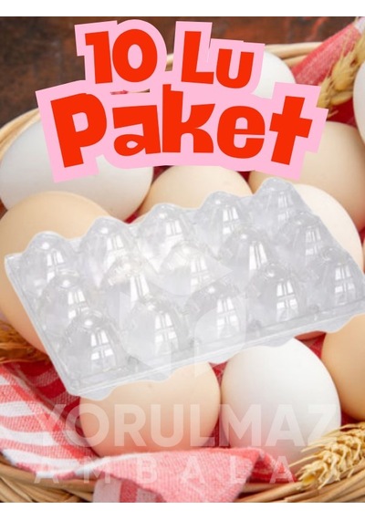 15 Li Şeffaf Yumurta Viyolü Dayanıklı Ve Hijyenik Yumurta Kabı 10 Lu Siyah