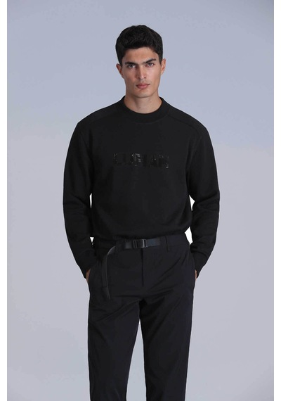 Lufian Luther Erkek Sweatshirt Siyah 001