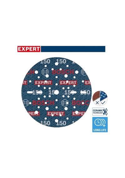 Bosch Expert O780 150 Mm 150 Kum 6'lı Cırtlı Folyo Zımpara Diski 2608902443