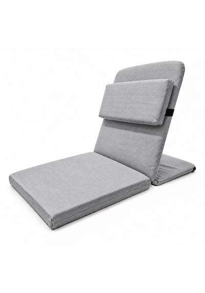 Meditasyon Sandalyesi İlave Yastıklı Backjack Xl Yoga, Nefes, Meditasyon Sandalyesi Duck Kumaş Gri
