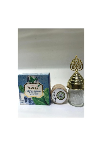 Tası & Ozel Sisesinde Kristal Mentol & Paksa Dogal Mentol Sabunu