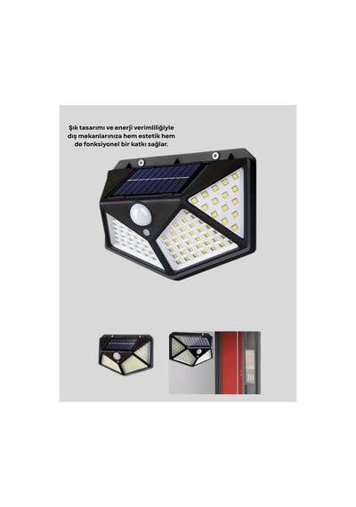 Güneş Enerjili Aydınlatma 100 Led Sensörlü Solar Dış Mekan Lamba Çok Renkli Çok Renkli