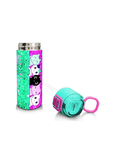 Coral High Kids Pembe Su Yeşili Kedi Desenli Pipetli Ve Direkt İçim Çelik Termos 500 Ml 31806 Yeşil - Kahverengi Coral High Kids Pembe Su Yeşili Kedi Desenli Pipetli Ve Direkt İçim Çelik Termos 500 Ml 31806 Yeşil - Kahverengi