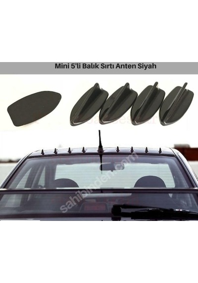 Otomarketin Mini 5 Li Balık Sırtı Anten Siyah