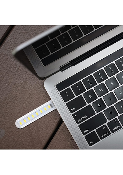 Usb 8 Led Beyaz Lamba Gece Lambası Laptop - Powerbank Uyumlu Led Diğer