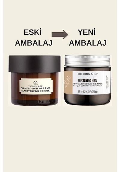 The Body Shop Ginseng & Rice Aydınlatıcı Ve Arındırıcı Maske 75 Ml/ Chınese Gınseng Rıce Yeni Ambalaj
