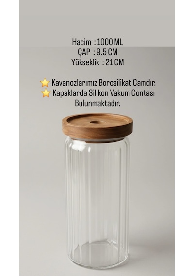 1000 Ml Akasya Kapaklı Cam Yuvarlak Kavanoz Yuvarlak Baharat & Erzak Saklama Kabı Açık Kahverengi - Şeffaf 1000 Ml Akasya Kapaklı Cam Yuvarlak Kavanoz Yuvarlak Baharat & Erzak Saklama Kabı Açık Kahverengi - Şeffaf