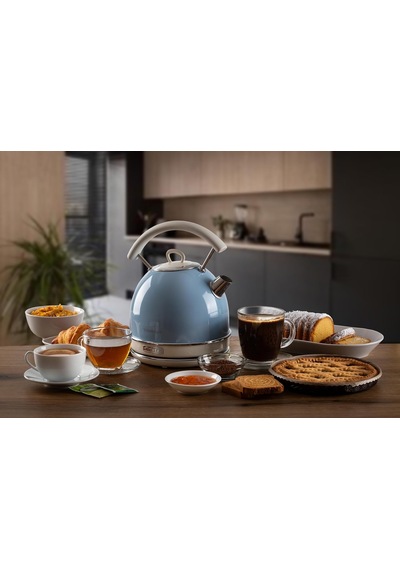 Ariete Vintage Dom Su Isıtıcı Mavi 2877/05 - Retro Kettle, 2000 W