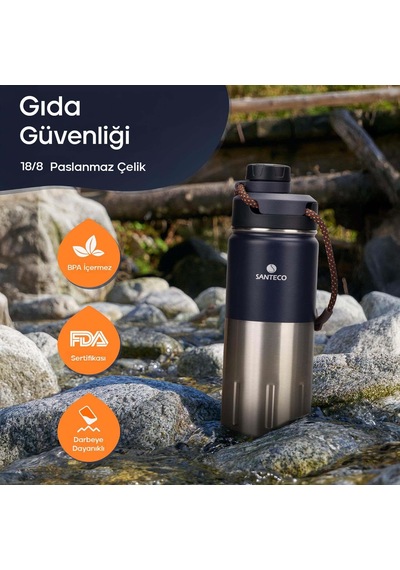 Santeco Ktwo Sporcu Termosu 500 Ml-lacivert Mavi