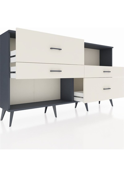 Arges Konsol Tek Raflı 4 Çekmeceli 176x30x99 Antrasit-çam/aytaşı Atlas Çam/aytası - Antrasıt Arges Konsol Tek Raflı 4 Çekmeceli 176x30x99 Antrasit-çam/aytaşı Atlas Çam/aytası - Antrasıt