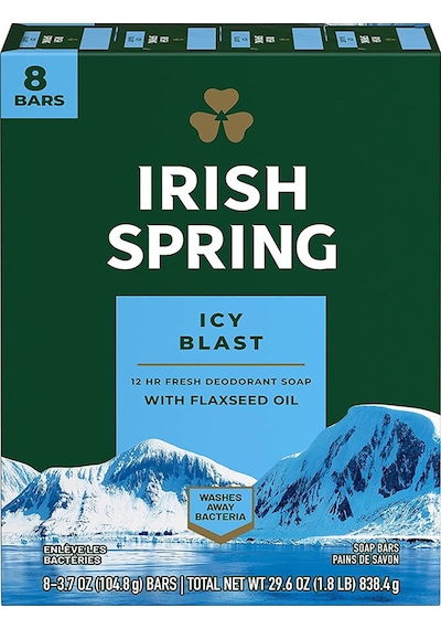 Irish Spring Icy Blast Katı Sabun 8 x 106 G