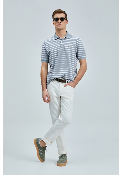 Lufian Erkek Polo Yaka T Shirt 111040227 Gri Gri