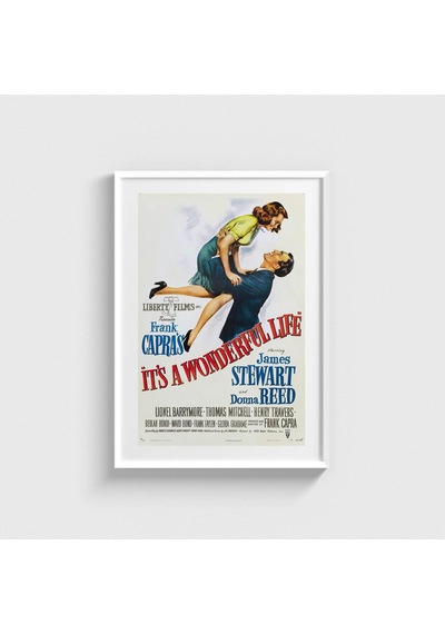 It S A Wonderful Life 1946 Film Posteri Tablo Çerçeveli Poster Duvar Dekorasyonu Beyaz Çerçeveli Tablo Beyaz Çerçeveli Tablo Dn11d296beyaz
