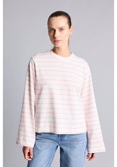 Defacto %100 Pamuk Regular Fıt Bisiklet Yaka Çizgili Tunik G0378ax26sppn105 Pembe-pn105