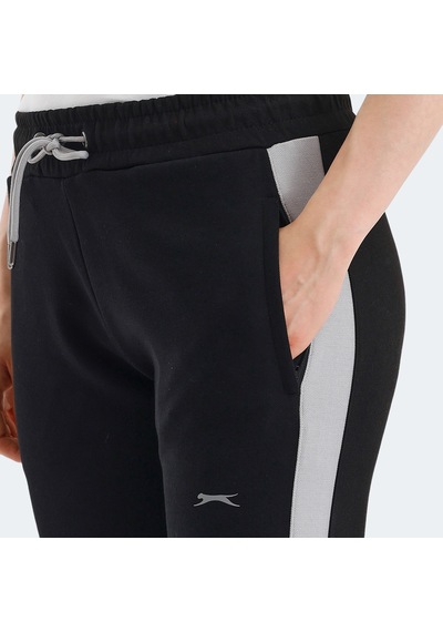 Slazenger VEVA Kadın Cepli Siyah Eşofman Altı