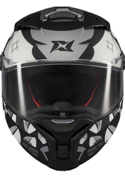 Axxis Fenix Angry Face Kask Mat Siyah Gri