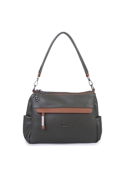 Nas Bag Çok Gözlü Yumuşak Ve Hafif Yapılı Çift Askılı Omuz Ve Çapraz Çanta 30x24 Cm Haki Taba Victoria