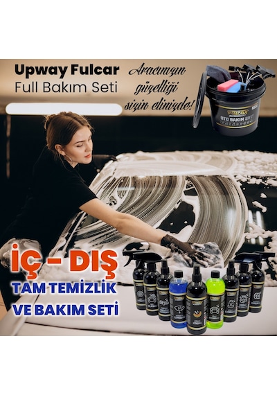 Upway 12 Parça Fulcar Yıkama Kovalı Full Oto Temizlik Ve Araç Bakım Seti