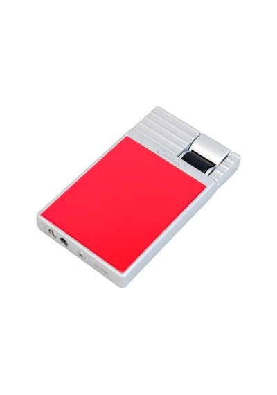 Caseti Tek Torch Perde Alev Kırmızı Gümüş Metal Puro Çakmağı