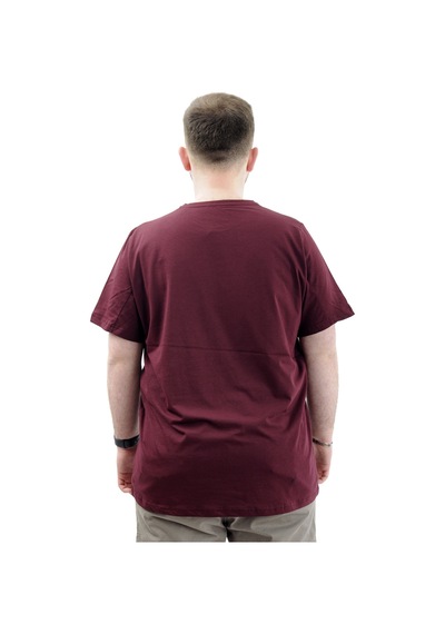 Mode Xl Erkek Büyük Beden T-shirt Pamuklu Baskılı Bisiklet Yaka Tişört Lımıted U24052 Mürdüm Mürdüm