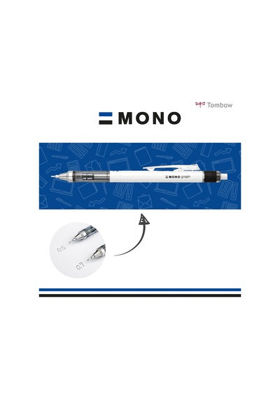 Tr Mono Graph Neon Mekanik Kurşun Kalem, 0,7mm,beyaz Genel