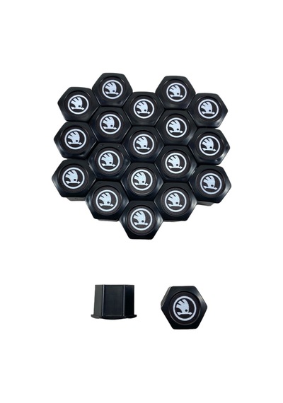 Skoda 19 Mm 20 Li Takım Set Oto Çelik Jant Bıjon Kapağı