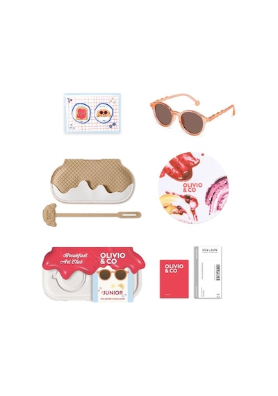 Olivio&co Classic Oval Junior Güneş Gözlüğü - Fig Pink Açık Gri