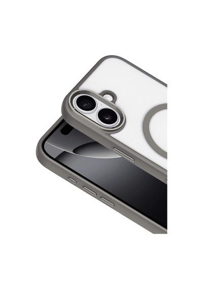 Joko Apple iPhone Uyumlu 17 Terea Magsafe Kapak - Gri Düz Renkli