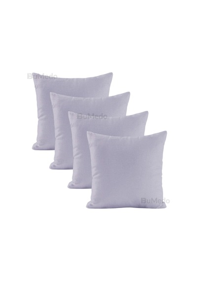 Dekoratif 4'lü Kırlent Yastık Kılıfı Seti - 42 X 42 Cm - Açık Gri