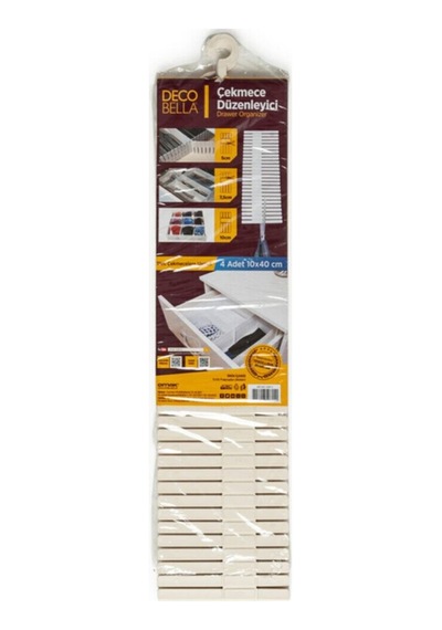 Çekmece Düzenleyici 4'lü 10x40 Cm 4 Adet Plastik Çok Renkli Diğer
