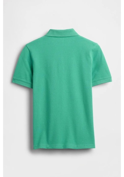 Gap Erkek Çocuk Logo Detaylı Pique Yeşil Polo T-shirt-13555 Yeşil