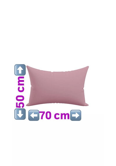 50x70cm 2adet %100 Cotton Yastık Kılıfı Gül Kurusu