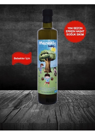 Mazınköy Baby Erken Hasat Soğuk Sıkım Sızma Zeytinyağı 500 ML
