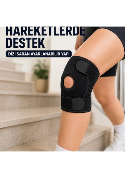 Kısa Patella Dizlik Ayarlanabilir Cırtlı Diz Destekliği Spor Ve Günlük Kullanım