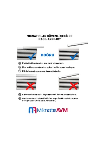 40x10x5 Mm Neodyum Dikdörtgen Süper Güçlü Mıknatıs - 5 Adet