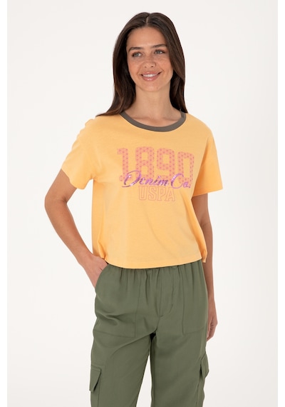 U.S. Polo Assn. Kadın Turuncu Bisiklet Yaka Tişört 50299732-VR202