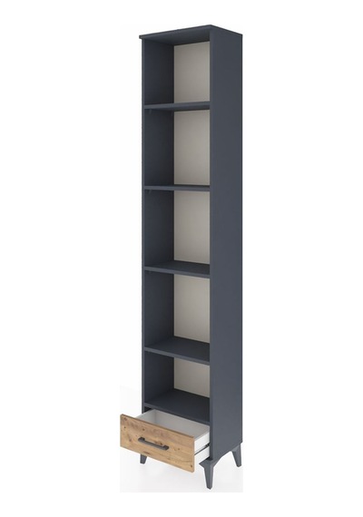 Arges Dolap 5 Raflı Tek Çekmeceli 44x30x221 Antrasit-çam Antrasit