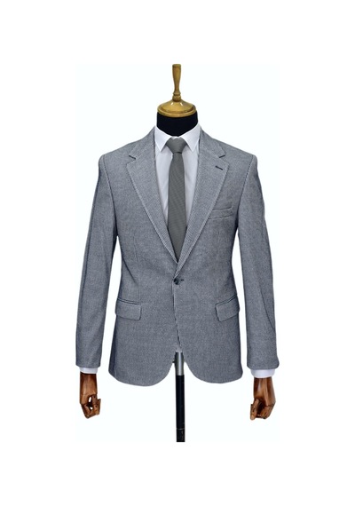 Erkek Tek Spor Ceket Çift Yırtmaçlı Bgl-st03982 Lacivert