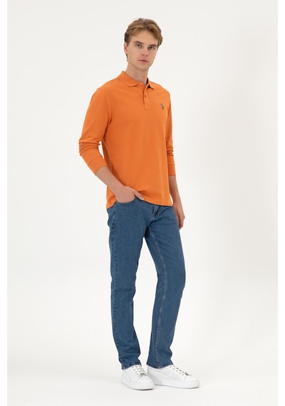 U.S. Polo Assn. Erkek Regular Fit Polo Yaka Bakır Basic Sweatshirt 50313772-VR182