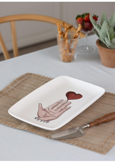 The Mia Luv Dikdörtgen Servis 31x20 Cm Çok Renkli
