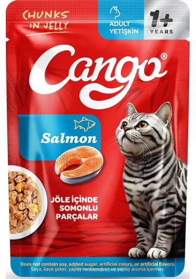 Cango Yaş Yetişkin Kedi Maması Somonlu 80 Gr