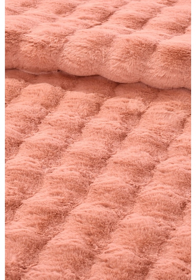 Yüksek Kalite Ekstra Yumuşak Pembe Kaymaz Özel Tabanlı Tavşan Bubble Peluş Halı