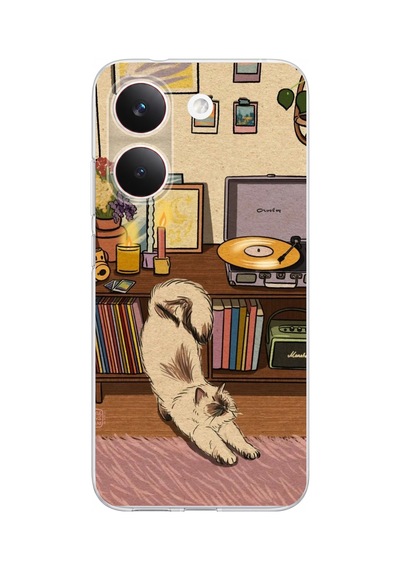 Poco X8 Pro Uyumlu Nostaljik Köpek Tasarımlı Baskılı Silikon Kılıf Renkli