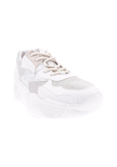 Dgn 65134-22y Kadın Bağcıklı Kalın Taban Sneakers Ayakkabı 65134-2027-R0198 Beyaz