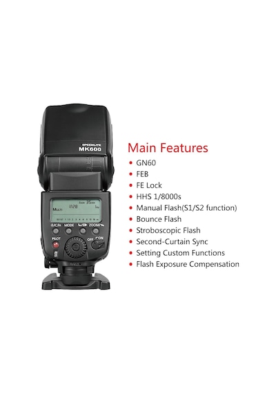 Meike MK600C Canon Uyumlu HSS Speedlite Flaş