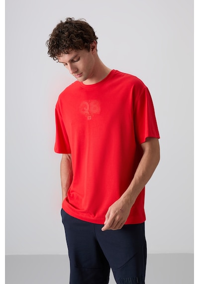 Tommy Life Fiesta Pamuklu Kalın Yumuşak Dokulu Oversize Fit Baskılı Erkek T-shirt - 88333 Kirmizi Tommy Life Fiesta Pamuklu Kalın Yumuşak Dokulu Oversize Fit Baskılı Erkek T-shirt - 88333 Kirmizi