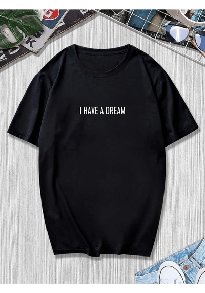 Erkek Siyah Oversize Devil-angel Baskılı T-shirt Siyah